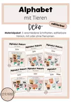 Vorschau - Poster - Alphabet Plakate - ABC mit Tieren - Materialpaket - Deckblatt