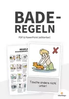 Vorschau - Arbeitsblätter - Sparpaket: Baderegeln (Schwimmunterricht) - Deckblatt