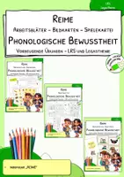 Vorschau - Arbeitsblätter - Materialpaket - Phonologische Bewusstheit - REIME - Deckblatt