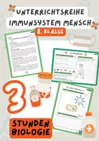 Vorschau - Stundenentwürfe - Materialpaket Immunsystem - 3 fertige Biologiestunden | Immunsystem, Immunabwehr, Immun, Unterrichtsreihe - Deckblatt