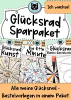 Vorschau - Spiele - Wachsendes Sparpaket | Glücksrad Bastelvorlagen - Deckblatt