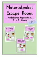 Vorschau - Arbeitsblätter - Materialpaket: Escape Room: Herbstliches Kopfrechnen 1.-3. Klasse - Deckblatt