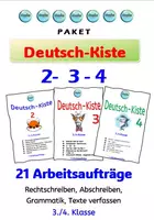 Vorschau - Unterrichtsreihen - PAKET: Deutsch - Kiste 2-3-4 (3./4.Klasse) - Deckblatt