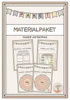 Vorschau - Spiele - Materialpaket Quadrat und Rechteck - Deckblatt