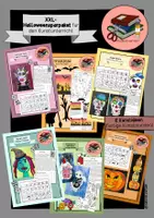 Vorschau - Arbeitsblätter - XXL-Sparpaket; Halloween; 6 Kunstideen für die Grundschule - Deckblatt
