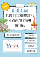 Vorschau - Arbeitsblätter - Kraft - Newtonsche Axiome - Vektoren - PAKET 10. & 11. Klasse - Deckblatt