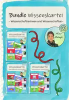 Vorschau - Stationenlernen - Bundle Wissenskartei: Wissenschaftlerinnen und Wissenschaftler - Deckblatt