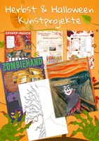 Vorschau - Arbeitsblätter - Herbst & Halloween Kunstprojekte Materialpaket - Deckblatt