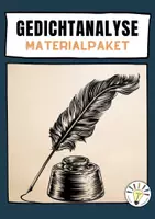 Vorschau - Stundenentwürfe - Gedichtanalyse - Lyrik (Materialpaket) - Deckblatt