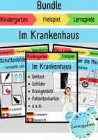 Vorschau - Arbeitsblätter - Kindergarten - Bundle: Im Krankenhaus - Deckblatt