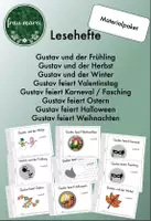 Vorschau - Spiele - Materialpaket Lesehefte sinnentnehmendes Lesen - Durch das Jahr mit Gustav - Klasse 2+3 - Deckblatt
