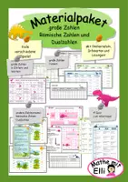 Vorschau - Spiele - Materialpaket Spiele und Quiz zu großen Zahlen, Römischen Zahlen, Dualzahlen - Deckblatt