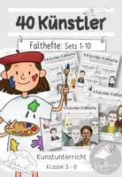 Vorschau - Arbeitsblätter - Mega-Sparpaket: 40 Künstler-Falthefte (Sets 1-10) - Deckblatt