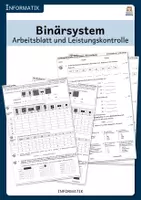Vorschau - Arbeitsblätter - Binärsystem - Arbeitsblatt und Leistungskontrolle - Deckblatt