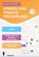 Vorschau - Stundenentwürfe - Sparen und private Geldanlage - Materialpaket - Deckblatt