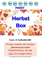 Vorschau - Stundenentwürfe - HERBBST BOX : Lesen -Sachunterricht-Biologie-Ethik ( 3. - 5. Klasse ) - Deckblatt