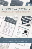 Vorschau - Stundenentwürfe - Expressionismus Materialpaket für die Deutsch Oberstufe - Deckblatt