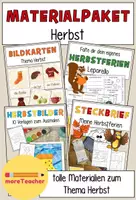 Vorschau - Arbeitsblätter - MATERIALPAKET: Materialien passend zum Thema Herbst - Deckblatt