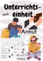 Vorschau - Arbeitsblätter - Ethik: Armut /komplette Unterrichtseinheit inklusive Test - Deckblatt
