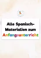 Vorschau - Unterrichtsreihen - Materialpaket Anfängerunterricht Spanisch - Deckblatt
