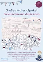 Vorschau - Mal- und Bastelvorlagen - Großes Materialpaket: Ziele finden und dafür üben - Deckblatt
