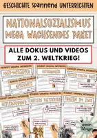 Vorschau - Arbeitsblätter - MEGA wachsendes Materialpaket: DOKUS und VIDEOS zum NATIONALSOZIALISMUS! - Deckblatt
