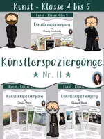 Vorschau - Stundenentwürfe - Materialpaket - Künstlerspaziergänge II (Manet, Monet, Kandinsky) - Deckblatt