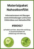 Vorschau - Arbeitsblätter - Nahostkonflikt - Sammlung von Texten mit Übungen, Erklärvideos und eduki interactives - Deckblatt