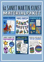 Vorschau - Mal- und Bastelvorlagen - 6x Kunst für Sankt Martin - Kunstvorlagen im Herbst Materialpaket - Deckblatt