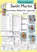 Vorschau - Arbeitsblätter - Materialpaket Sankt Martin Ethik Klasse 3 Herbst #teilenwiesanktmartin - Deckblatt