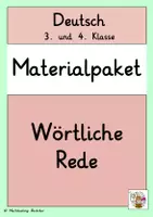 Vorschau - Arbeitsblätter - Materialpaket - Wörtliche Rede 3. / 4. Klasse - Deckblatt