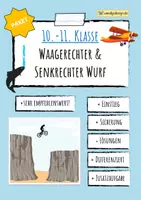 Vorschau - Arbeitsblätter - Waagerechter und senkrechter Wurf - PAKET - Deckblatt