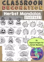 Vorschau - Mal- und Bastelvorlagen - Materialpaket: Herbst Mandalas - Deckblatt