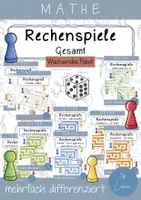 Vorschau - Spiele - ALLE Rechenspiele - mehrfach differenziert - Wachsendes Paket - Deckblatt
