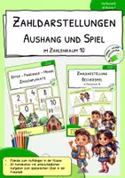 Vorschau - Spiele - Materialpaket "Zahldarstellungen" - Aushang plus Spiel für die Freiarbeit - Deckblatt