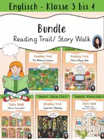 Vorschau - Stundenentwürfe - Materialpaket / Bundle - Reading Trail / Story Walk (Lesespur / Lesespaziergang) - Deckblatt