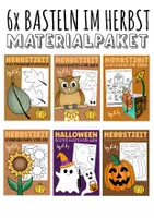 Vorschau - Arbeitsblätter - 6x Basteln im Herbst - Materialpaket mit Bastelideen für die Vor- und Grundschule - Deckblatt