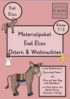 Vorschau - Stundenentwürfe - Materialpaket: ESEL ELIAS Ostern & Weihnachten (Klasse 1/2) - Deckblatt