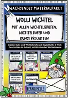 Vorschau - Unterrichtsreihen - Materialpaket - Wolli Wichtel -mit allen Wichtelbriefen, Wichtellaterne/ Wichtelrufer und weiteren Kunstprojekten - Deckblatt
