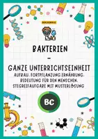 Vorschau - Stundenentwürfe - Bakterien im Biologieunterricht: Komplett-Paket mit Arbeitsblättern, Unterrichtsstunden, Gruppenarbeiten & Test - Deckblatt