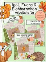 Vorschau - Stundenentwürfe - BUNDLE: 3 Minihefte - Eichhörnchen, Fuchs & Igel - Deckblatt