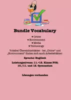 Vorschau - Arbeitsblätter - Vocabulary Set - Crime, Environment, Technology, Media - Deckblatt