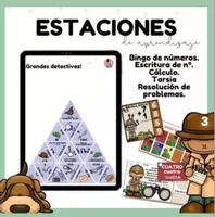 Vista previa - Unidades / Secuencias / Situaciones de Aprendizaje - Estaciones de aprendizaje matemáticas + rúbricas - Portada