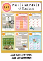 Vorschau - Bildkarten - MATERIALPAKET - Hausaufgabengutscheine - Deckblatt