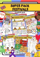 Vorschau - Arbeitsblätter - Materialpaket: Super Pack All Festivals - Deckblatt