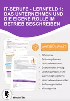 Vorschau - Stundenentwürfe - IT-Berufe - Lernfeld 1: Das Unternehmen und die eigene Rolle im Betrieb beschreiben - Materialpaket Berufsschule - Deckblatt