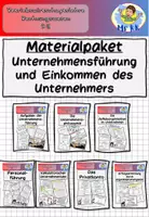 Vorschau - Stundenentwürfe - Materialpaket "Unternehmensführung und Einkommen des Unternehmers" BwR 9 II Lehrplan Plus - Deckblatt