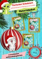 Vorschau - Arbeitsblätter - Materialpaket – Tierischer Schulstart zur Weihnachtszeit – Weihnachtskugeln zum Nachspuren und Ausmalen mit dem kleinen Drachen oder der kleinen Katze - Deckblatt