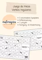 Vorschau - Spiele - Materialpaket Verbos regulares, Brettspiel - Deckblatt