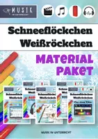 Vorschau - Merkblätter - Materialpaket 🎁 Schneeflöckchen, Weißröckchen ❄️ Klassenmusizieren - Deckblatt